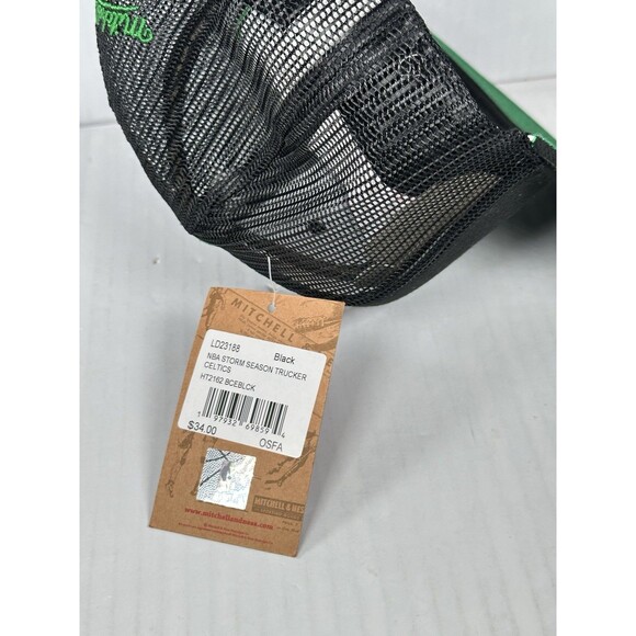 Mitchell & Ness Boston Celtics NBA Storm Adjustable Snapback Trucker Hat Cap NWT - Picture 6 of 6